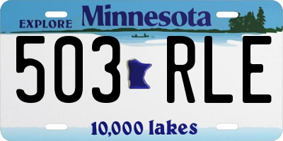 MN license plate 503RLE