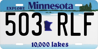 MN license plate 503RLF