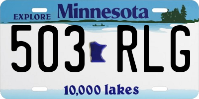 MN license plate 503RLG