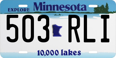 MN license plate 503RLI