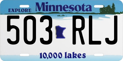MN license plate 503RLJ