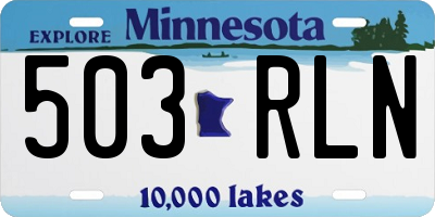 MN license plate 503RLN