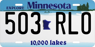 MN license plate 503RLO