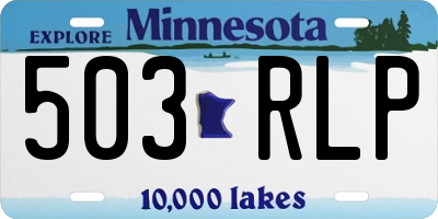 MN license plate 503RLP