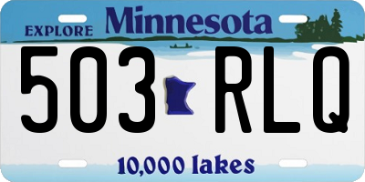 MN license plate 503RLQ