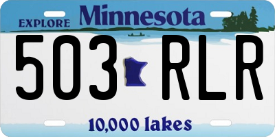 MN license plate 503RLR