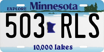 MN license plate 503RLS