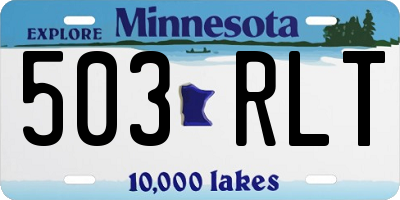 MN license plate 503RLT