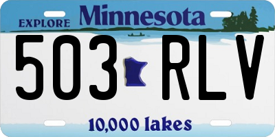 MN license plate 503RLV