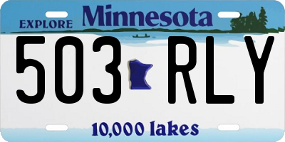 MN license plate 503RLY