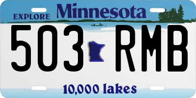 MN license plate 503RMB