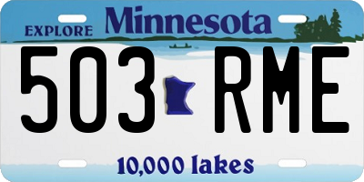 MN license plate 503RME