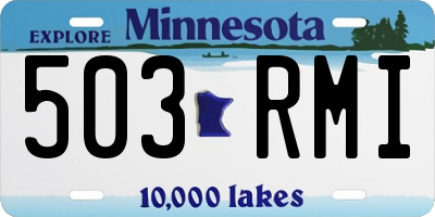 MN license plate 503RMI