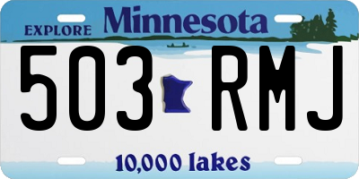 MN license plate 503RMJ