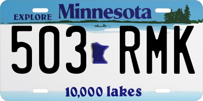 MN license plate 503RMK