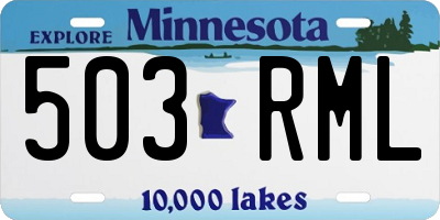 MN license plate 503RML