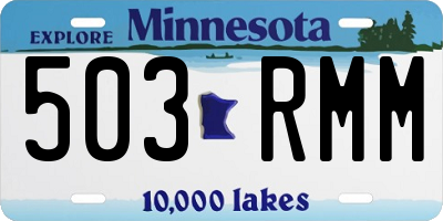 MN license plate 503RMM