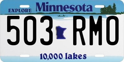 MN license plate 503RMO