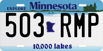 MN license plate 503RMP
