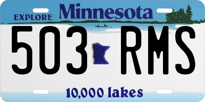 MN license plate 503RMS
