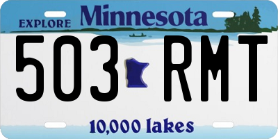 MN license plate 503RMT
