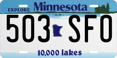 MN license plate 503SFO