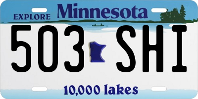 MN license plate 503SHI