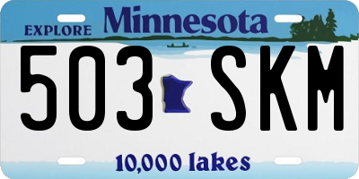 MN license plate 503SKM