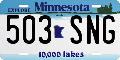 MN license plate 503SNG