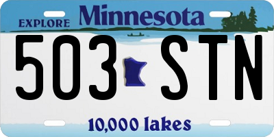 MN license plate 503STN