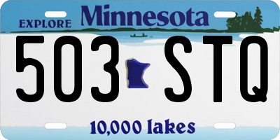 MN license plate 503STQ