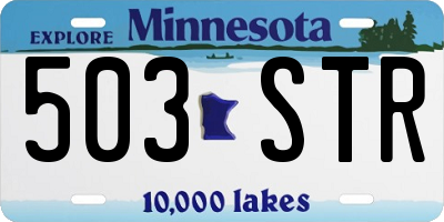 MN license plate 503STR