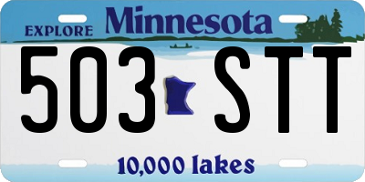 MN license plate 503STT