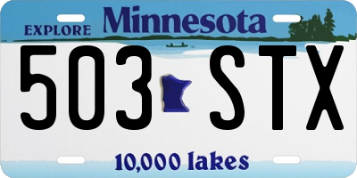 MN license plate 503STX