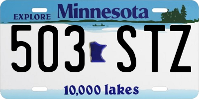 MN license plate 503STZ