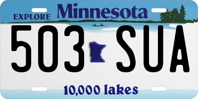 MN license plate 503SUA