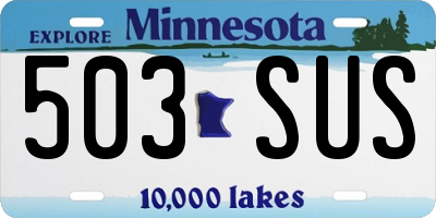 MN license plate 503SUS