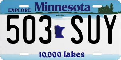 MN license plate 503SUY