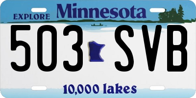MN license plate 503SVB