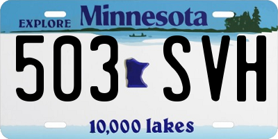 MN license plate 503SVH