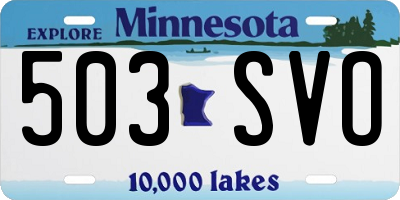 MN license plate 503SVO