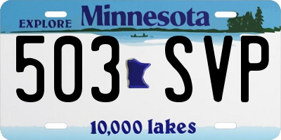 MN license plate 503SVP