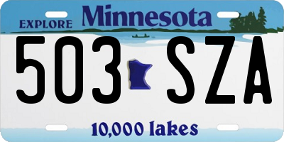 MN license plate 503SZA