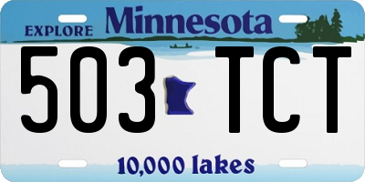 MN license plate 503TCT