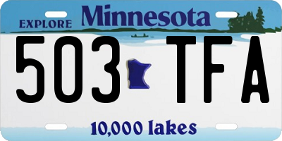 MN license plate 503TFA