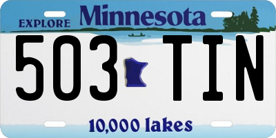 MN license plate 503TIN