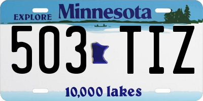 MN license plate 503TIZ