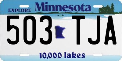 MN license plate 503TJA