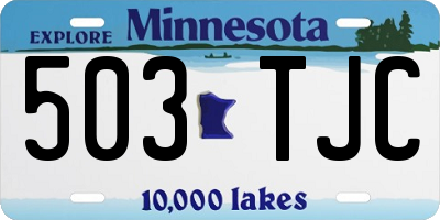 MN license plate 503TJC