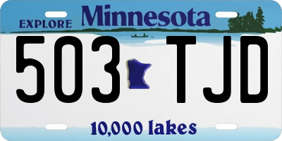 MN license plate 503TJD
